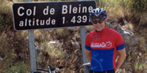 Simon Wegerif cycling the Col de Bleine